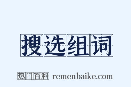 搜选组词是什么意思的图片